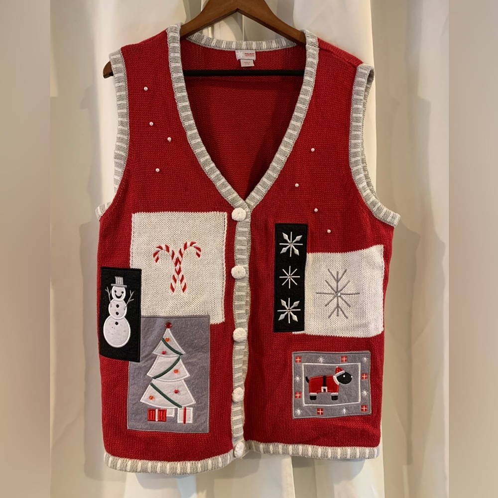 Snowman/Christmas Sweater Vest X-Large‎